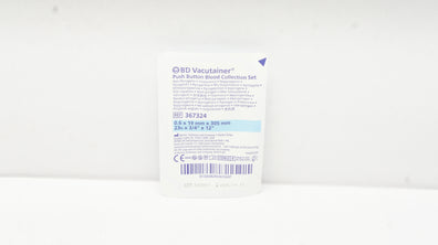 BD 367324 Vacutainer Push Button Blood Collection Set 23G x 3/4inch x 12inch
